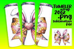 20oz Tumbler Wrap for Unique Style , Easter Bunny Product Image 1