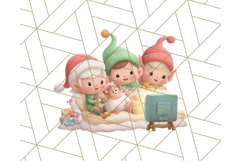 Santa’s Pajama Day Clipart, Cute Christmas Bedtime PNG Product Image 3