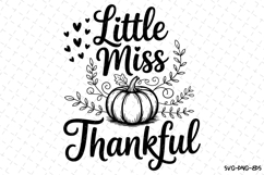 Little Miss Thankful Svg | Halloween Svg | Svg Cut Files Product Image 1