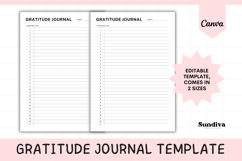 Gratitude Journal Printable &amp; Editable Template 1 Product Image 1