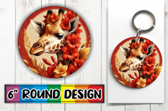 Whimsical Circle Ornaments Design, Giraffe Product Image 1