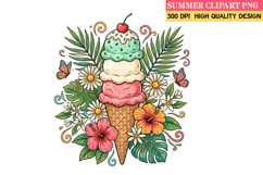 Summer Whimsical Clipart,Summer png,Beach Sublimation png Product Image 1