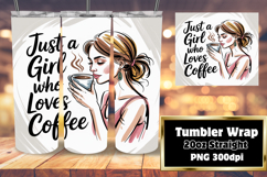 FLAWLESS 20oz Tumbler Graphic , Just A Girl Product Image 1