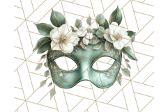 Vintage Garden Masquerade Floral Eye Mask PNG Clipart Product Image 3