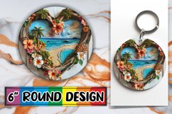 Rustic Vistas: Landscape Circle Design PNG Product Image 1