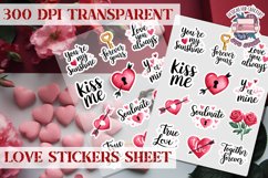 Love sticker Hearts Stickers Sheet St. Valentine&#039;s Heart PNG Product Image 1