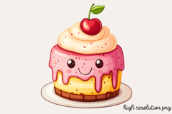 Cute Kawaii Summer Clipart PNG Product Image 1