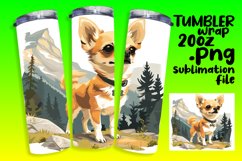 Mountain Hiking Dog Tumbler Wrap - Sublimation Product Image 1