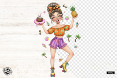 Summer Pretty Girl Clipart Product Image 1