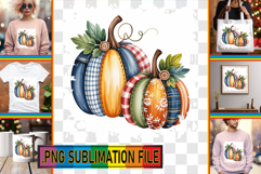 Enchanted TSHIRT Art PNG, Pumpkin Watercolor Product Image 1