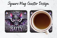 Gone Batty Mug coaster | Coaster | Sublimation Design Product Image 1