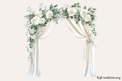 White Wedding Watercolor Clipart PNG Product Image 1