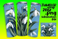 20oz Tumbler Wrap Sublimation 3D Floral Product Image 1