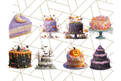 Realistic Halloween Cake Clipart PNG, Spooky Desserts Product Image 3