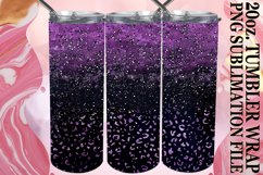 Glitter Leopard &amp; Flower Tumbler Wrap - Glamorous Charm Product Image 1