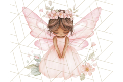 Pastel Pink Fairy Garden Clipart, Enchanted Cottagecore Png Product Image 3