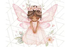 Pastel Pink Fairy Garden Clipart, Enchanted Cottagecore Png Product Image 3
