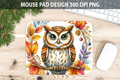 Owl Mouse pad Sublimation - Thanksgiving Animal PNG Design Product Image 1