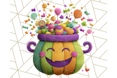 Colorful Halloween Clipart PNG, Cute Kids &amp; Candy Clip Art Product Image 3