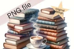 Coffee and Books Digital Clipart Product Image 4