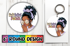 Radiant Circle Sublimation Keychain, Praying Woman Product Image 1