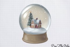 Cute Pink Christmas Watercolor Clipart Bundle PNG Product Image 1