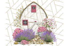 Vintage Cottagecore Barn PNG Clipart, Farmhouse Style Product Image 3