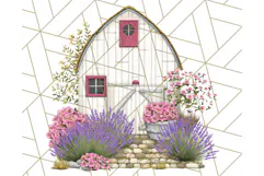 Vintage Cottagecore Barn PNG Clipart, Farmhouse Style Product Image 3