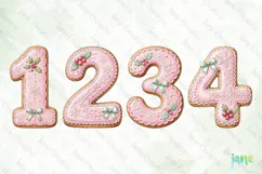 Christmas Cookie Number Clipart Product Image 1