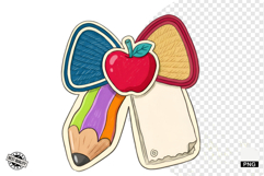 Back to School Pencil Bow PNG Product Image 1