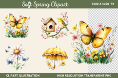 Soft Spring Clipart Bundle PNG Product Image 19
