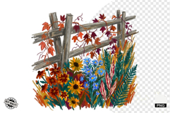 Autumn Wildflowers Meadow Clipart Product Image 1