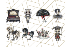 Dark Nutcracker Clipart Gothic Holiday Ballet PNG, Christmas Product Image 3
