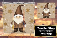 Holiday Gnome 20oz Tumbler Wrap Christmas Sublimation Product Image 1