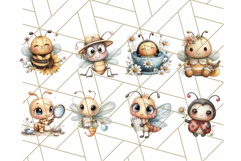Cute Insects Clipart, Cartoon Bugs, Bug PNG Illustrations Product Image 3