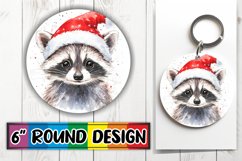Vibrant Round Design for Keychains , Holiday Animals Product Image 1