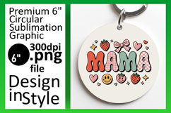 Trendy Round Design Car Coaster PNG , Mama Product Image 1