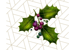 Peacock Christmas Clipart in Jewel Tones, Christmas Png Product Image 3