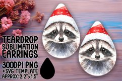 Sophisticated Teardrop Earrings Sublimation Template , Chris Product Image 1