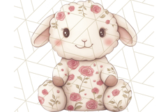 Pink Floral Stuffed Animal Clipart PNG, Cute Stuffed Animals Product Image 3