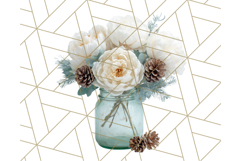 Whimsy Winter Florals Clipart PNG, Christmas Png Clipart Product Image 3