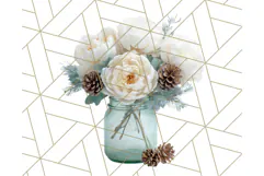Whimsy Winter Florals Clipart PNG, Christmas Png Clipart Product Image 3