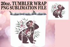 Dreamy vibes 20oz tumbler wrap, Flower Animals Product Image 1