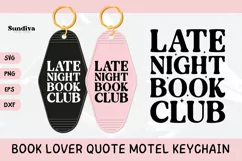 Book Lover Motel Keychain SVG Vol. 2 | Late Night Book Club Product Image 1