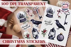 Christmas Sticker Sheet Gothic Dark Winter Holiday PNG Product Image 1