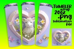 3D Funny Animals in Wall Hole Tumbler Wrap Product Image 1