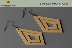 Laser Cut Jewelry Earrings / Teardrop Pendants Vectors 219 Product Image 5