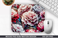 Flowers Mouse Pad Sublimation, Summer Mouse Pad PNG Product Image 1