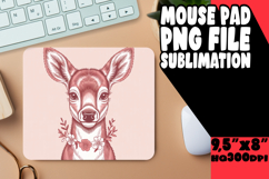 Bright MOUSE PAD Sublimation Style, Valenines Animals Product Image 1
