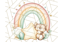 Pastel Plushie Rainbow Clipart PNG, Nursery Baby Animals Png Product Image 3